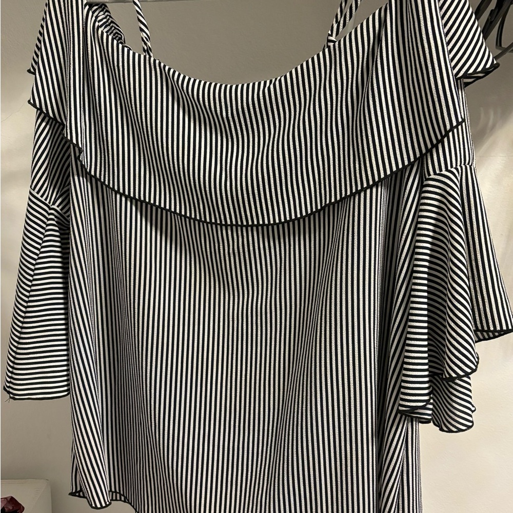 Striped Off-Shoulder Women's Top